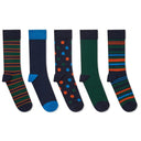 Schoffel Bamboo Socks Boxed - Pack of 5 Ink Mix