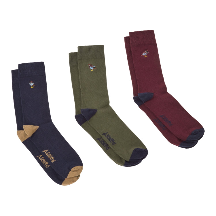 Schoffel Combed Cotton Socks - French Partridge Navy Mix