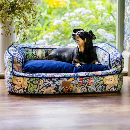 Morris and Co Pet Sofa - Strawberry Thief