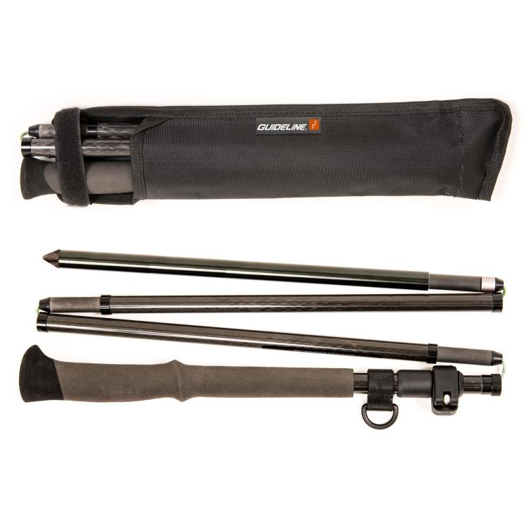 Guideline Foldable Carbon Wading Staff - Black