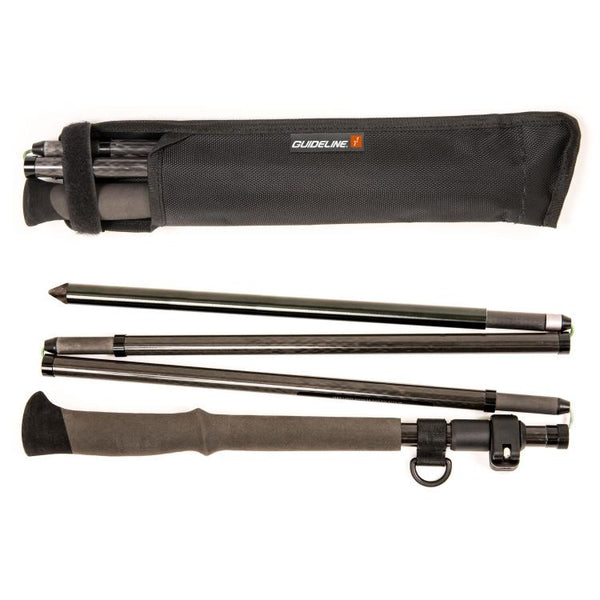Guideline Foldable Carbon Wading Staff - Black