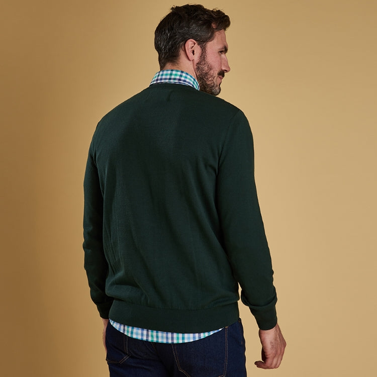 Barbour Alfreton V Neck Sweater - Green