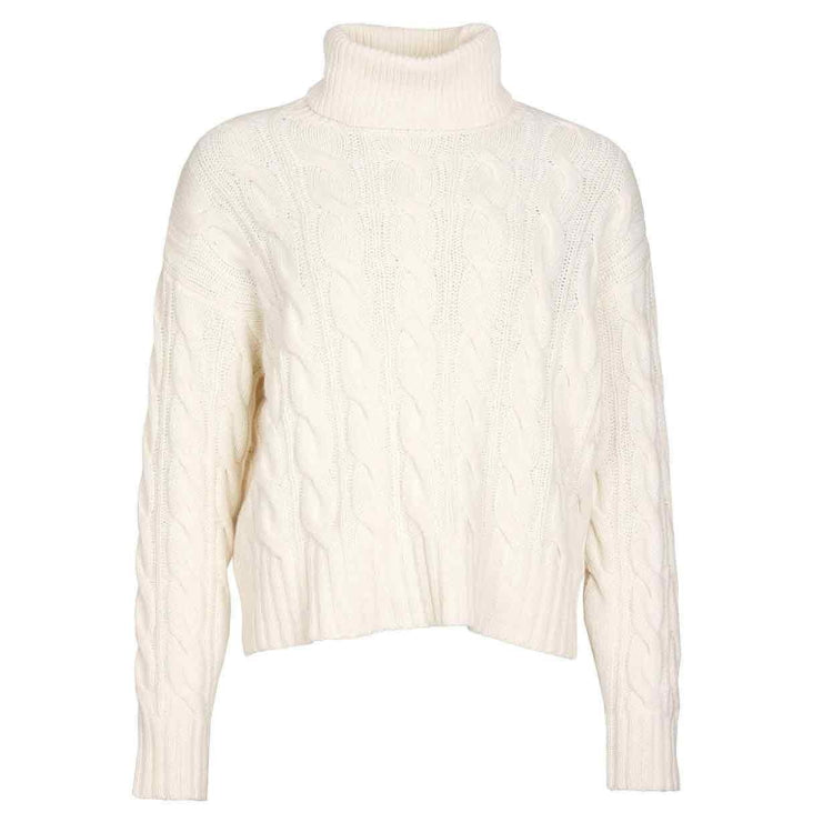 Barbour Ladies Lovell Knit Sweater - Cream