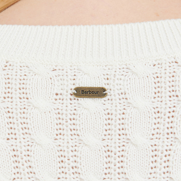Barbour Ladies Primrose Knit V Neck Cable Sweater