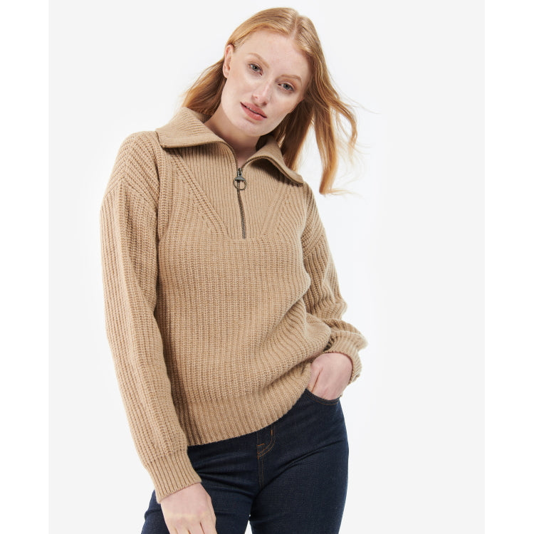 Barbour Ladies Stravia Knit Sweater - Hessian