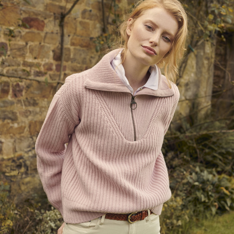 Barbour Ladies Stravia Knit Sweater - Rosewater