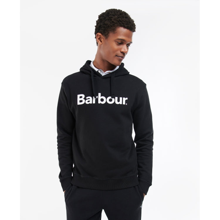 Barbour Logo Popover Hoodie - Black