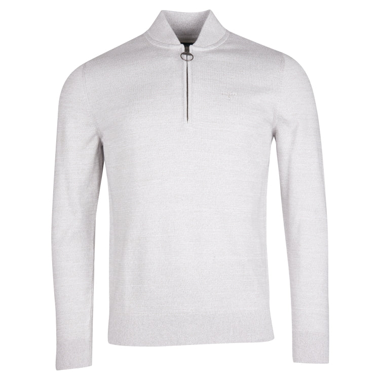 Barbour Sports Half Zip Knit Sweater - Grey Marl
