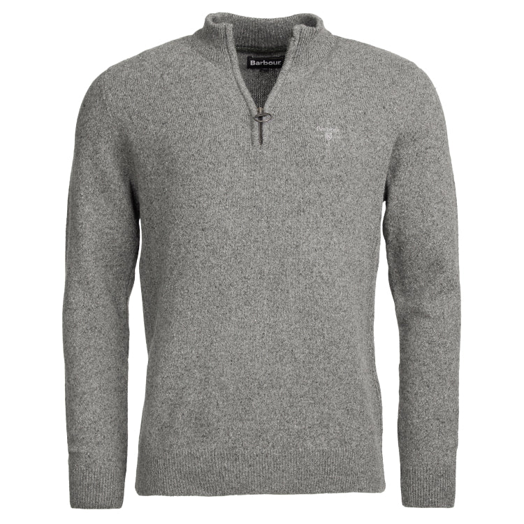 Barbour Essential Tisbury Half Zip Sweater - Grey