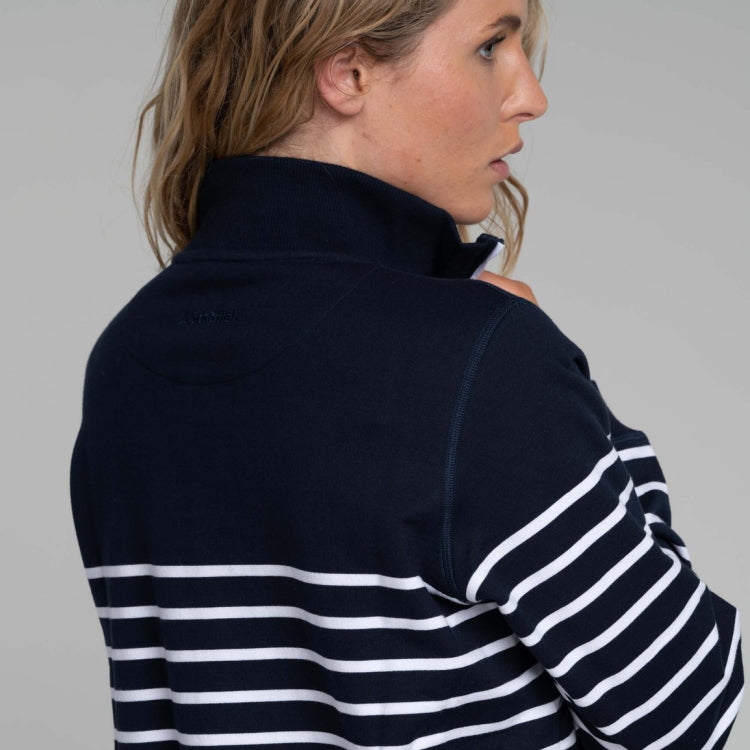 Schoffel Ladies Hope Cove Sweatshirt - Navy Stripe
