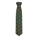 Hoggs of Fife 100% Silk Woven Tie Pheasants Boxed - Green
