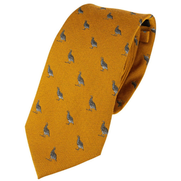 Jack Pyke Partridge Silk Tie - Mustard