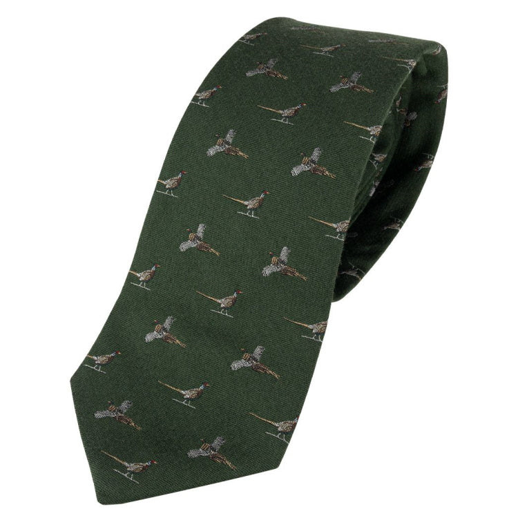 Jack Pyke Pheasant Silk Tie - Green