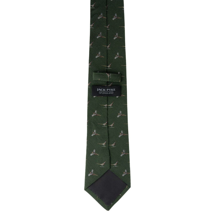 Jack Pyke Pheasant Silk Tie - Green