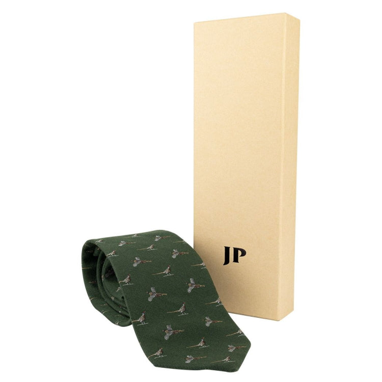 Jack Pyke Pheasant Silk Tie - Green