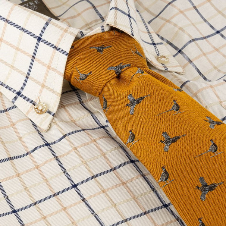 Jack Pyke Pheasant Silk Tie - Mustard