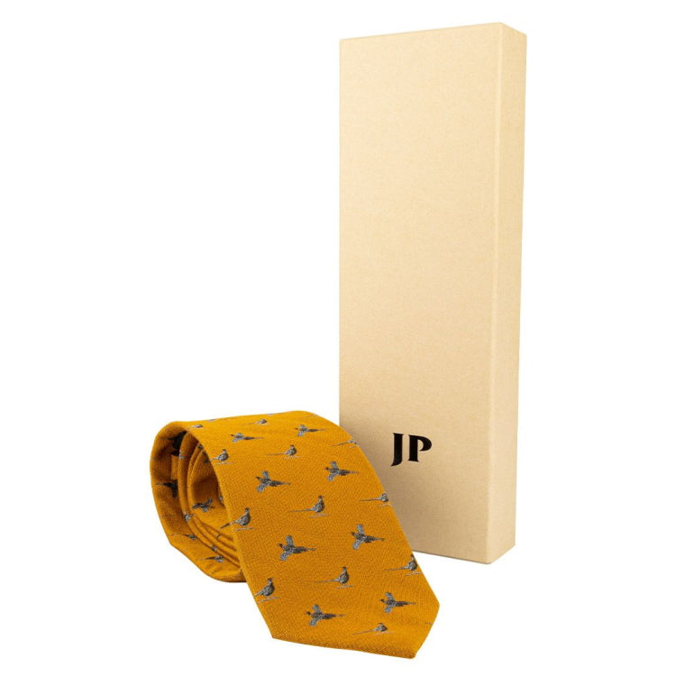 Jack Pyke Pheasant Silk Tie - Mustard