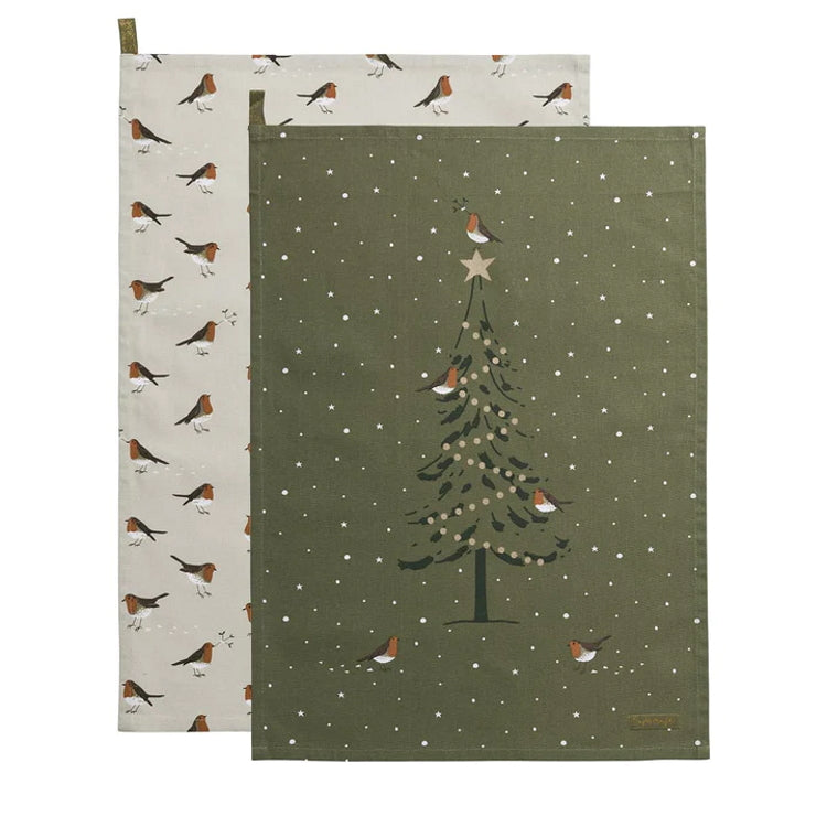 Sophie Allport Robins Tea Towels - Set of 2