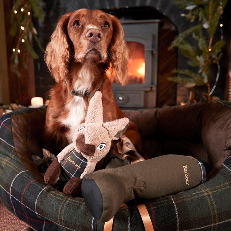 Barbour Wellington Boot Dog Toy