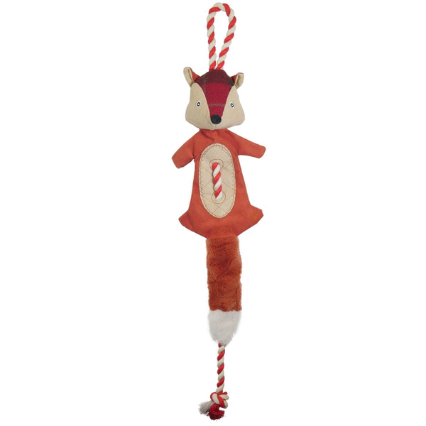 Joules Tweed Fox Rope Dog Toy