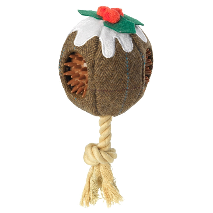 House of Paws Christmas Pudding Multi Textured Ball Dog Toy
