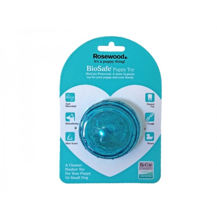 Rosewood Biosafe Puppy Ball 2.5in - Blue