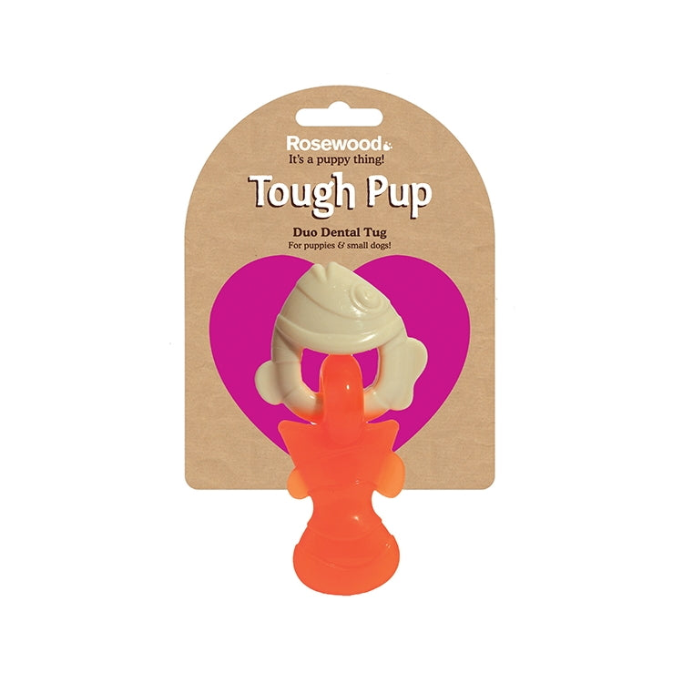 Rosewood Tough Duo Texture Tug Puppy Toy Fish