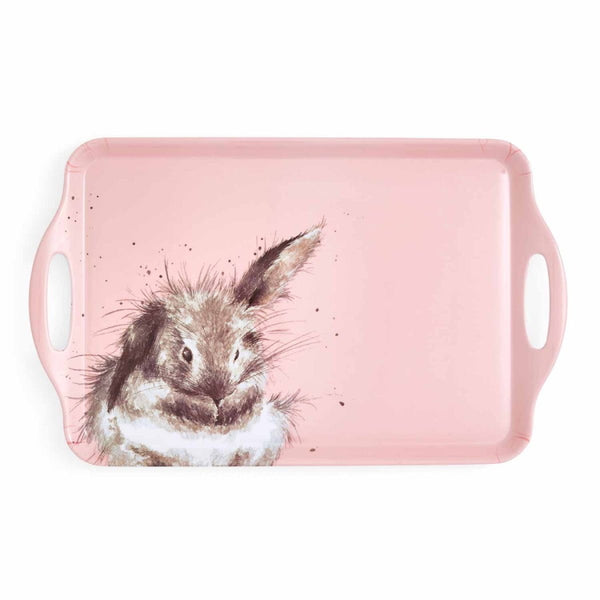 Wrendale Designs Coloured Collection Bathtime Rabbit Large Handled Tray