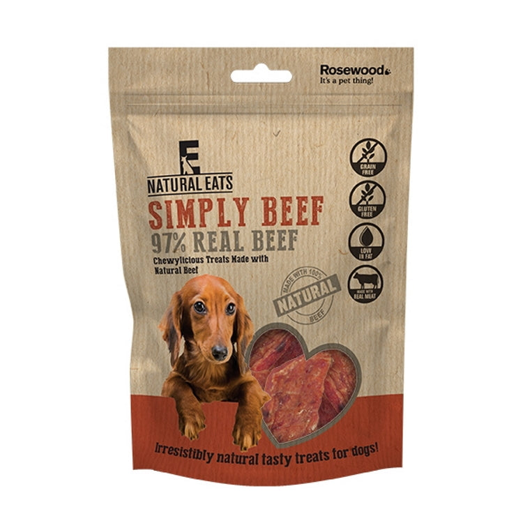 Rosewood Natural Eats Dog Treats - 97% Beef 80g