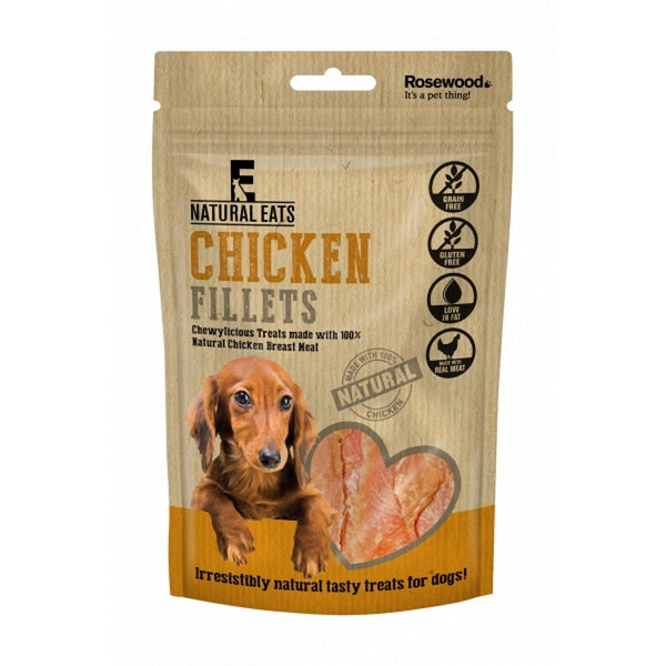 Rosewood Natural Eats Dog Treats - Chicken Fillets 100g