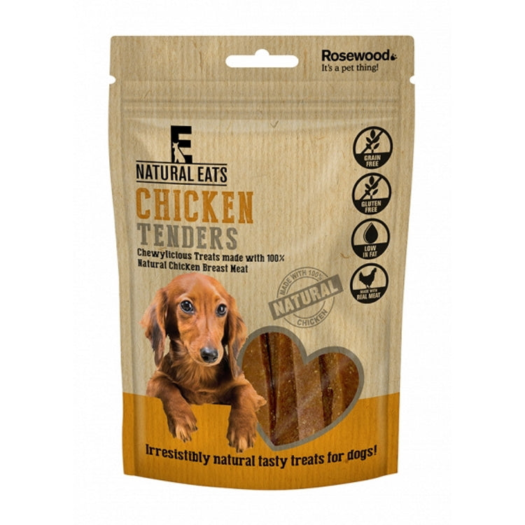 Rosewood Natural Eats Dog Treats - Chicken Tender Strips 80g