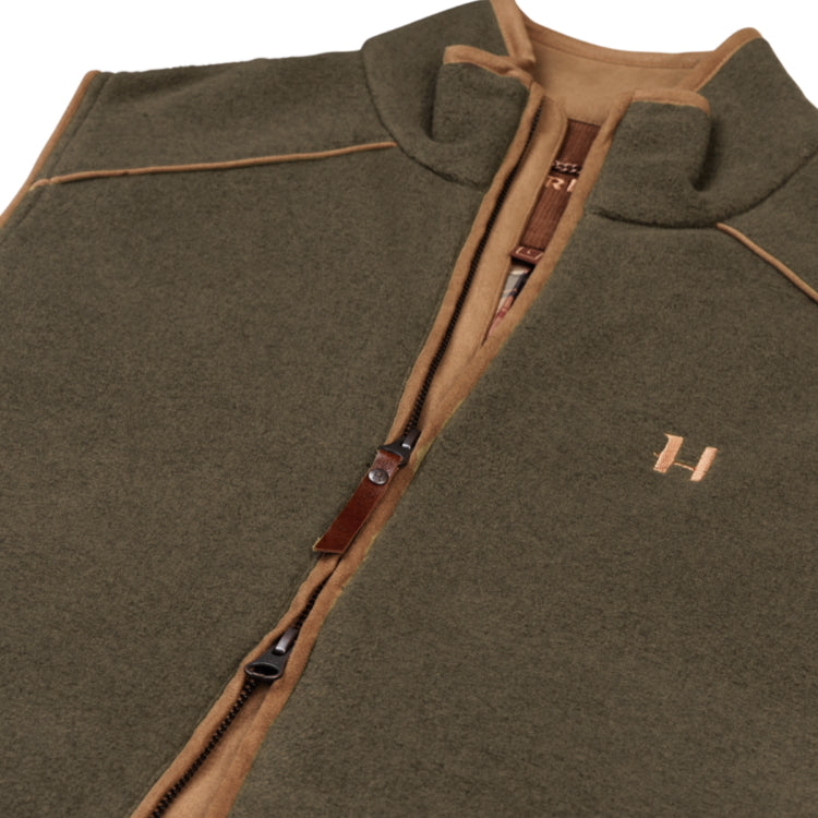 Harkila Sandhem Fleece Waistcoat - Willow Green Melange