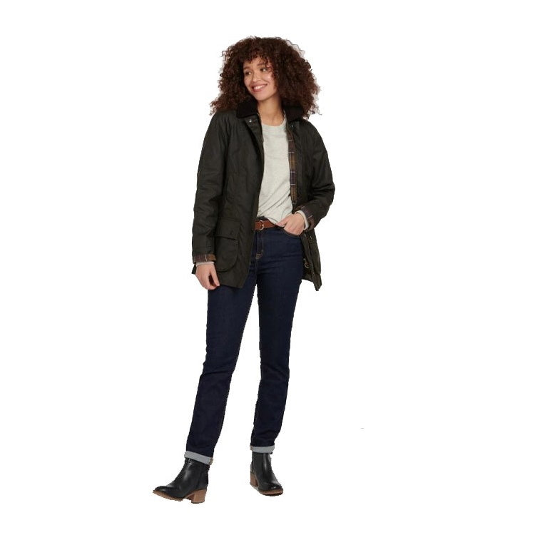Barbour Ladies Classic Beadnell Wax Jacket - Olive