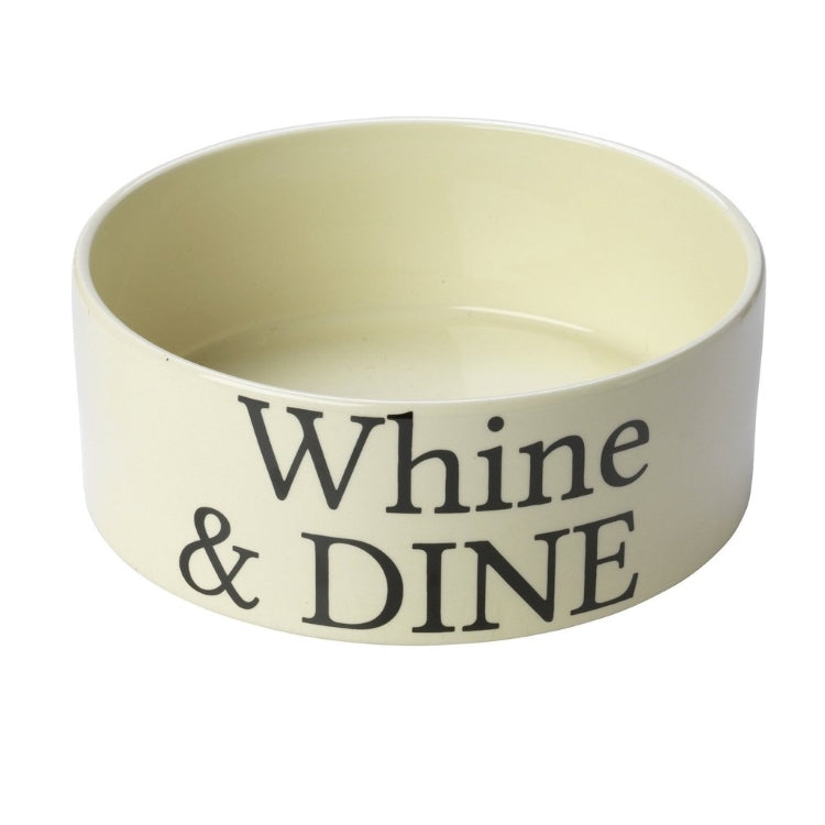 Whine and Dine Ceramic Dog Bowl