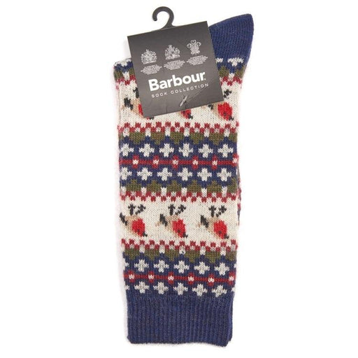 Barbour Ladies Robin Fairisle Socks - Navy