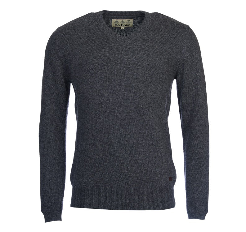 Barbour Nelson Essential V Neck Sweater - Charcoal