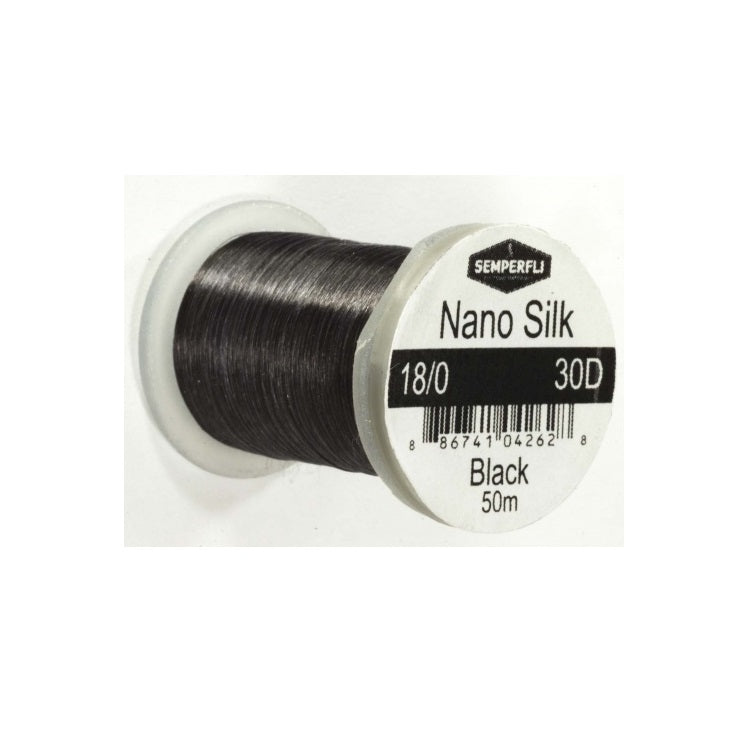Semperfli Nano Silk Ultra 30D 18/0 Thread - Black