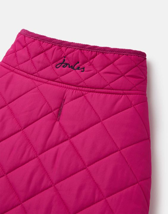 Joules Quilted Dog Coat Raspberry John Norris