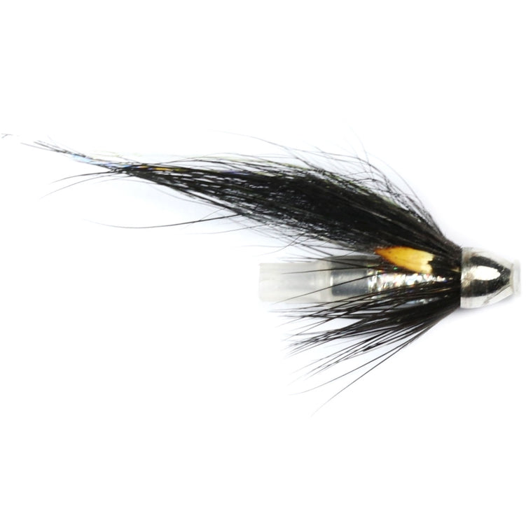 Silver Stoats Tail Crimp Tube Conehead Flies